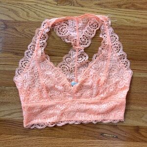 Orange Lace Bralette